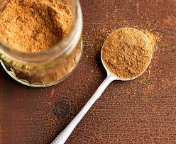 Garam masala: fragrant Indian spice blends with cumin, coriander, cardamom, cinnamon, cloves, and black pepper.