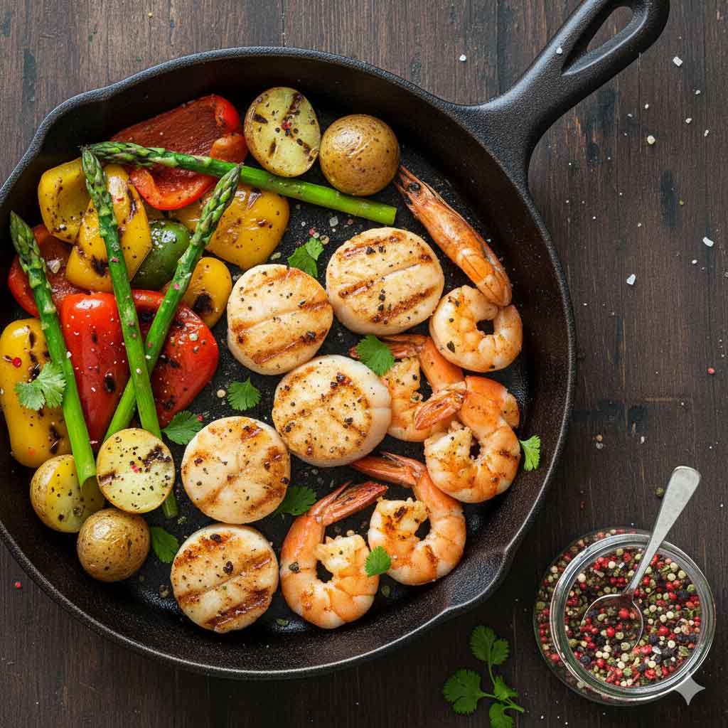 shrimps with 5-pepper blend