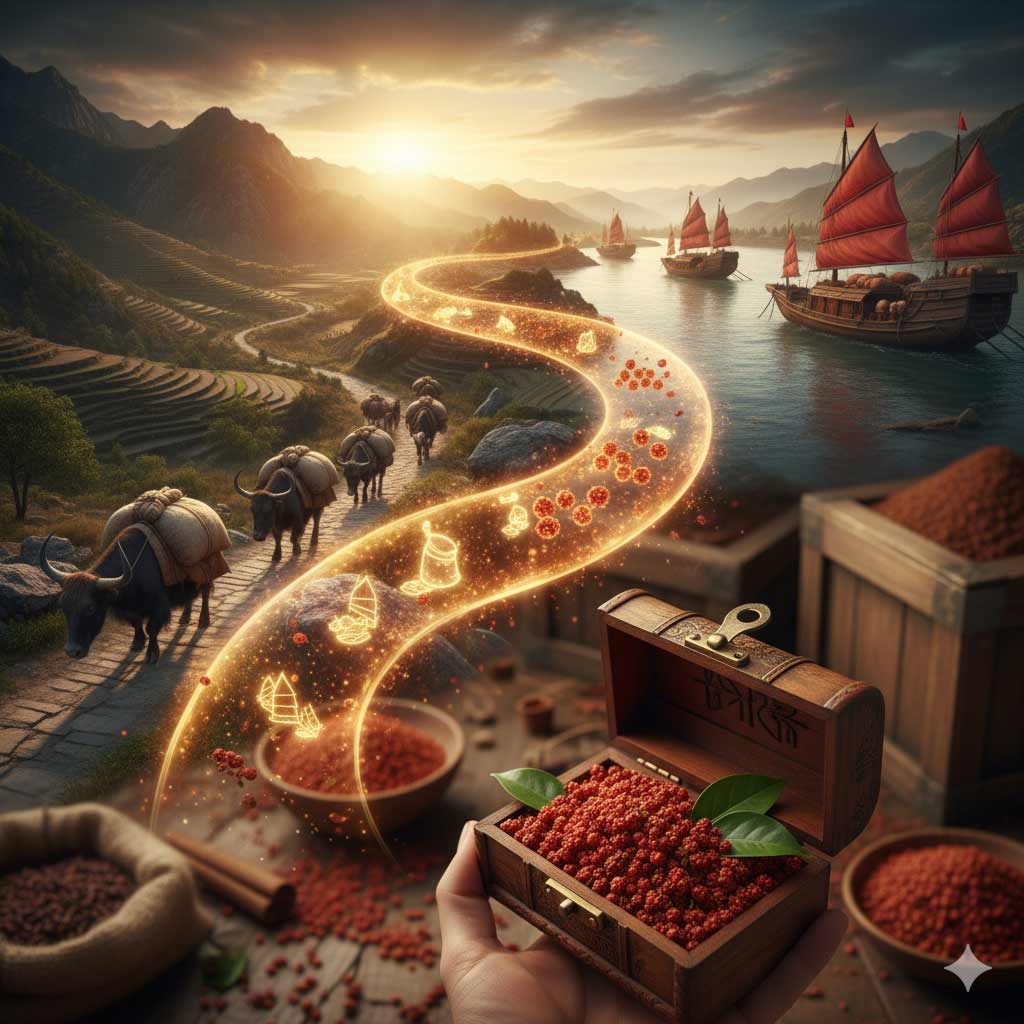 trade routes of sichuan pepper